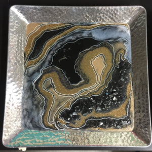 Geode Silver Platter Large