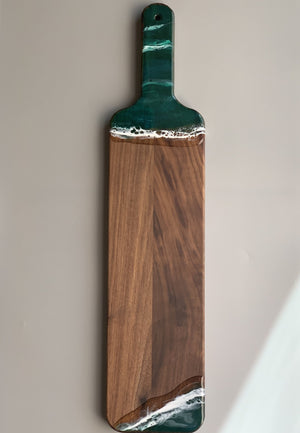 Wooden Serving Board - Emerald Seascape