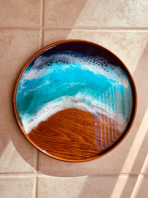 Ocean Art Wooden Tray