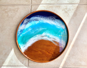 Ocean Art Wooden Tray