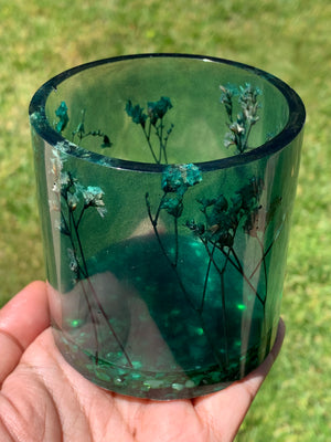 Emerald Dried Flowers Succulent Pot Holder- 3x3'