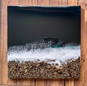 Pebble Beach 3D Resin Wall Art: 16x16”