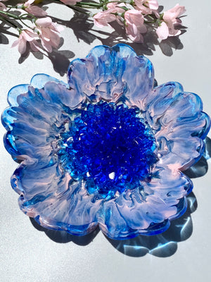 Sapphire Druzy Flower Bowl